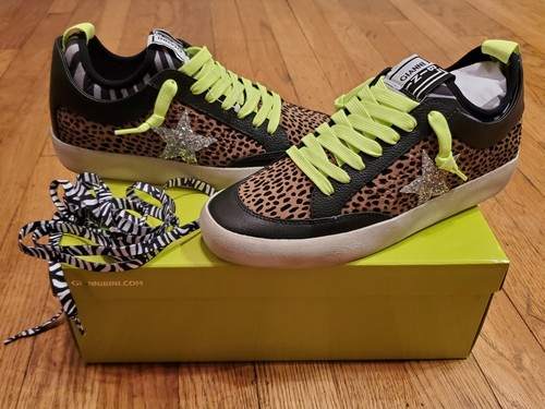 gianni bini leopard sneakers