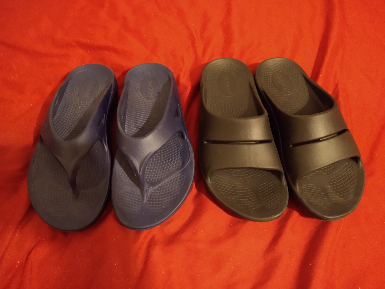 Sandali 7 OOAHH OOLALA SLIDES LOTTO DI 2 neri blu navy in perfette condizioni da uomo 5