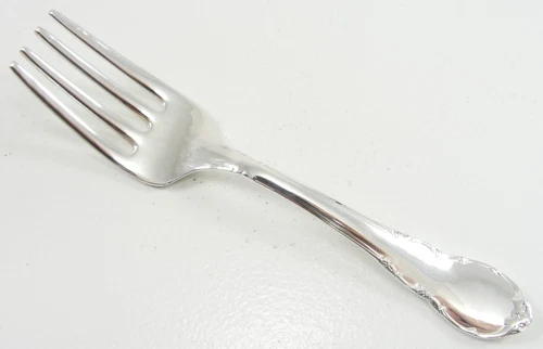Lunt Sterling Silver Baby Fork Modern Victorian 1941 Pattern 4 1/8” Long