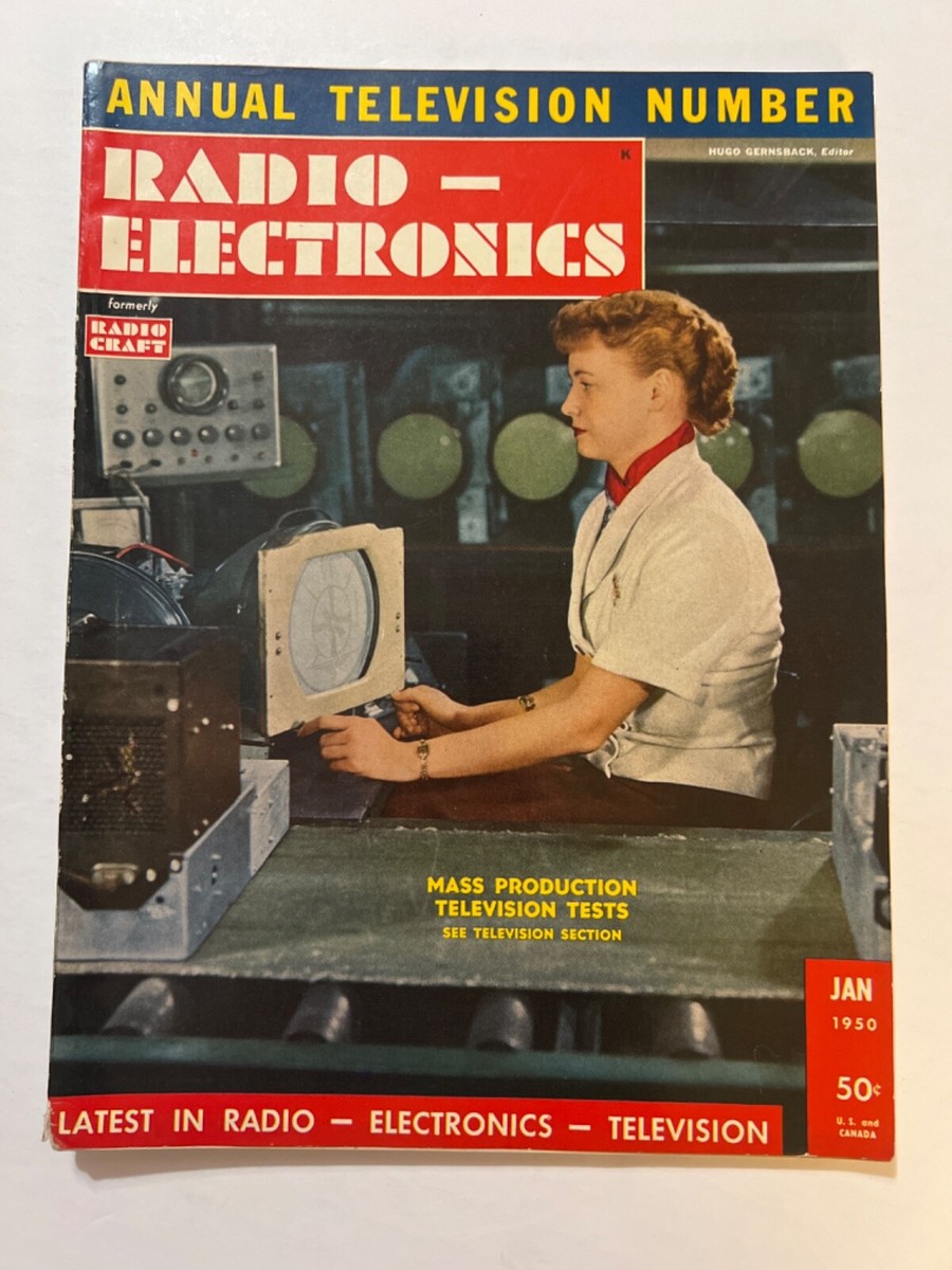 Radio Watch Tv Usa Free VTG Radio Electronics Magazine Jan 1950 TV