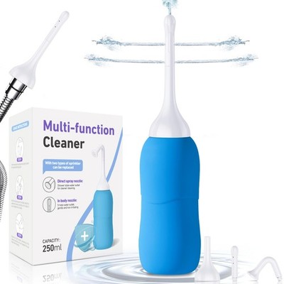 Silicone Travel Enema Set Portable Colon Cleansing Kit Anal Douche Cleanser