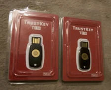 Lot of 2 FIDO Security Key TrustKey T110 U2F Two Factor Authentication USB Key