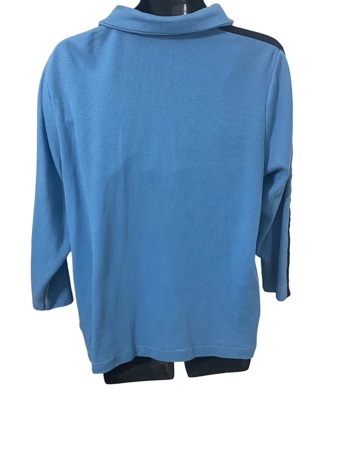 Liz & Me Sport Blue Jacket Size 0X 14/16 Womens Lightweight Full Zip - Image 3 of 4