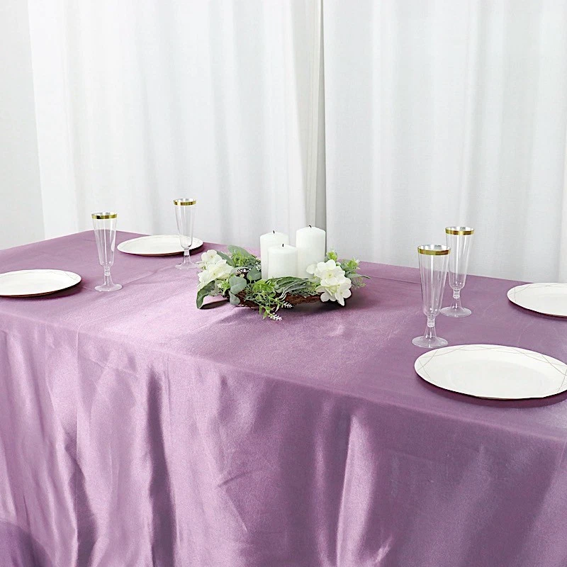 Violet Amethyst 90x132" RECTANGLE Satin TABLECLOTH Wedding Party Home Banquet - Image 4 of 4