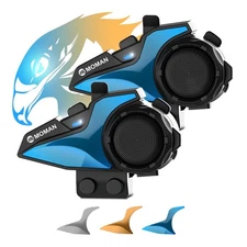 Motorcycle Intercom Headset, Moman H2E Eagle-Like Communication System (2Pack)