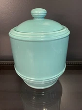 RARE Vintage Cracker Barrel "Fiesta" Large Canister Torquoise
