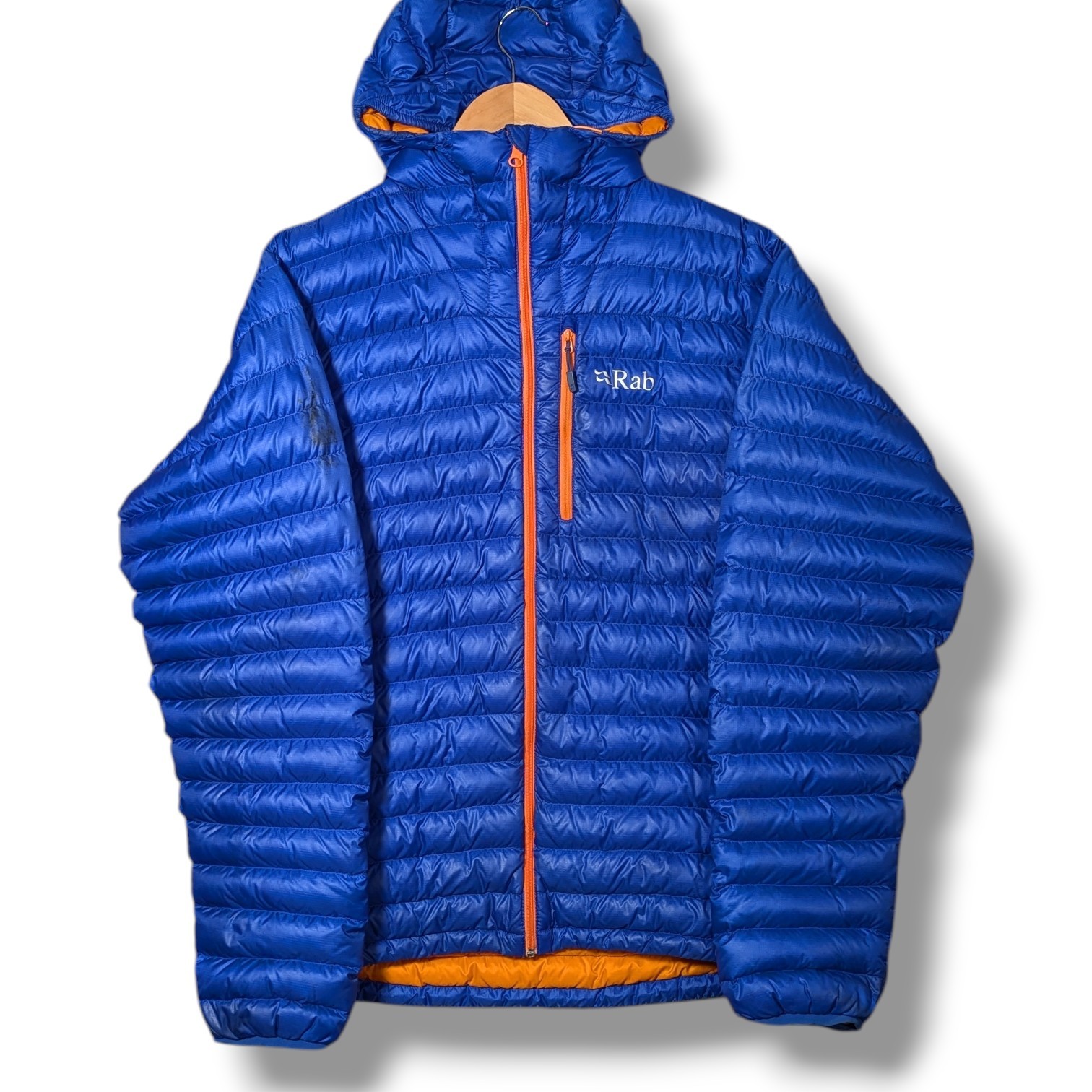 Chaqueta Alpina Rab Microlight Para Hombres XL Azul Plumón Relleno Abrigo Pertex Quantum