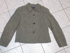 Ann Taylor Petites Wool Blend Lined Jacket Size 12P Olive Green Ivory