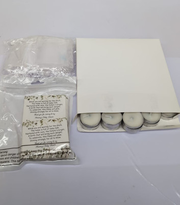 Sinmoe 50 Sets Babyparty Gastgeschenke Kerzen für Gäste Teelicht Kerzen