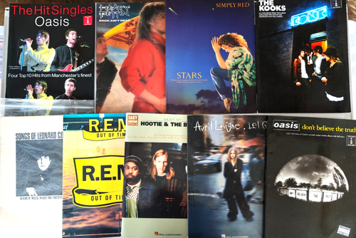 Guitar Tab Books Job Lot Bundle 9 x REM Oasis Avril Lavigne Oasis Simply Red