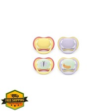 Philips Avent Ultra Air Pacifiers 0-6 Months 4pk Glow Dark