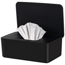 Wet wipes dispenser with sealing lid, keeps wipes fresh, non-slip