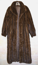 J5 Vintage Luxurious Brown Mink Fur Coat Full Length Custom Made