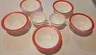 Vintage Pyrex Flamingo Pink  6.25" Bowls and Two Tea Cups