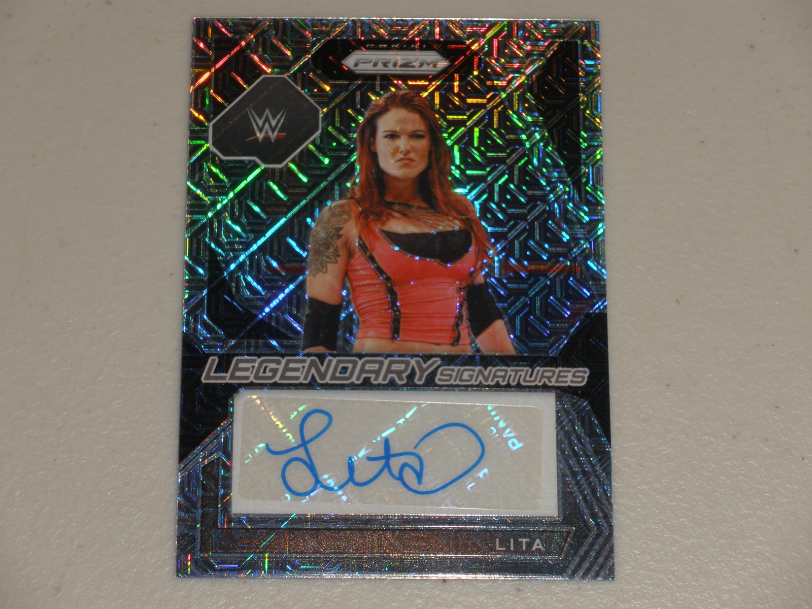 2024 Panini Prizm WWE Legendary Mojo Prizm Autograph Auto #LTA Lita 05/25