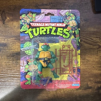 Playmates TMNT Michelangelo Action Figure 1988 Ten Back unopened.￼