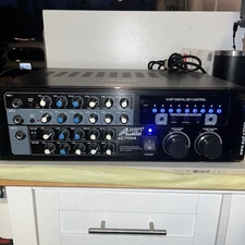 Audio2000s AKJ7004 PRO Mixer Amplifier 16-Bit Digital Key Control Echo Tested ✅