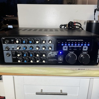 Audio2000s AKJ7004 PRO Mixer Amplifier 16-Bit Digital Key Control Echo Tested  