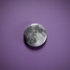 Moon Photorealistic 1in Pin | Celestial Space Astronomy Art