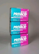 (3) Prevacid 24H Acid Reducer Heartburn Relief, 42 Capsules Each - EXP: 09/26+