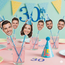 Drink Straws Personalised Birthday Party Tableware New Custom Stag Hen do