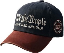 We The People Baseball Cap, Embroidered Have Had Enough 1776 Star Badge Hat f...