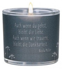 Glaswindlicht zur Trauer - Die Liebe bleibt L...