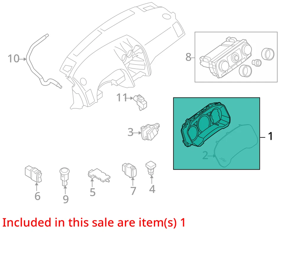 Cuadro de instrumentos velocímetro Nissan Altima 2007-2009 medidores 24810-Ja00a JDC2B Foto 3 de 4