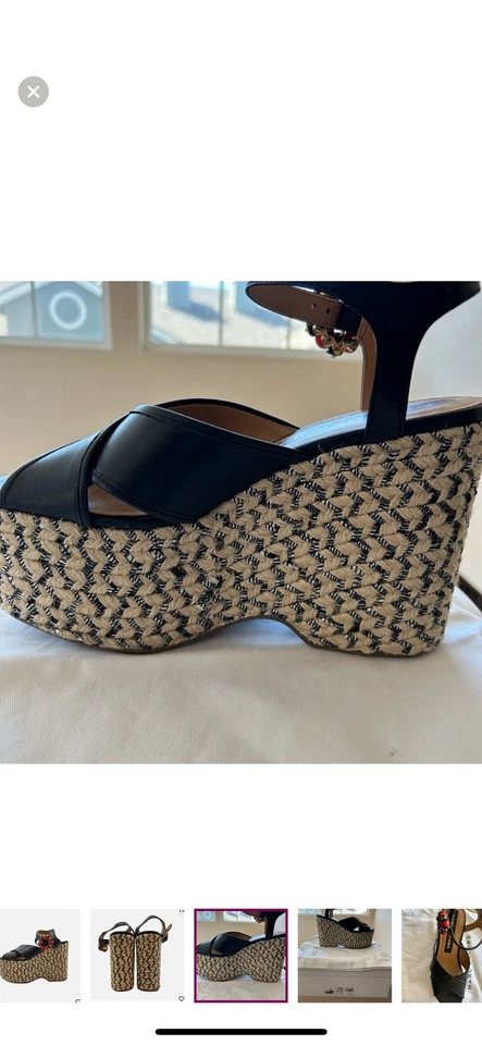 SANDALIA PLATAFORMA ALPARGATA MARC JACOBS ROWAN TALLA 11, VENTA AL POR MENOR $395 Foto 3 de 4