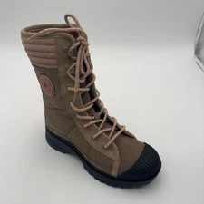 Coach Women's Sidney Lace-up Comfort Booties, Mushroom/Oat, Sz 5.5 B