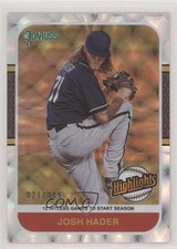 2021 Panini Donruss Highlights Silver 21/349 Josh Hader #HI10 0l4h