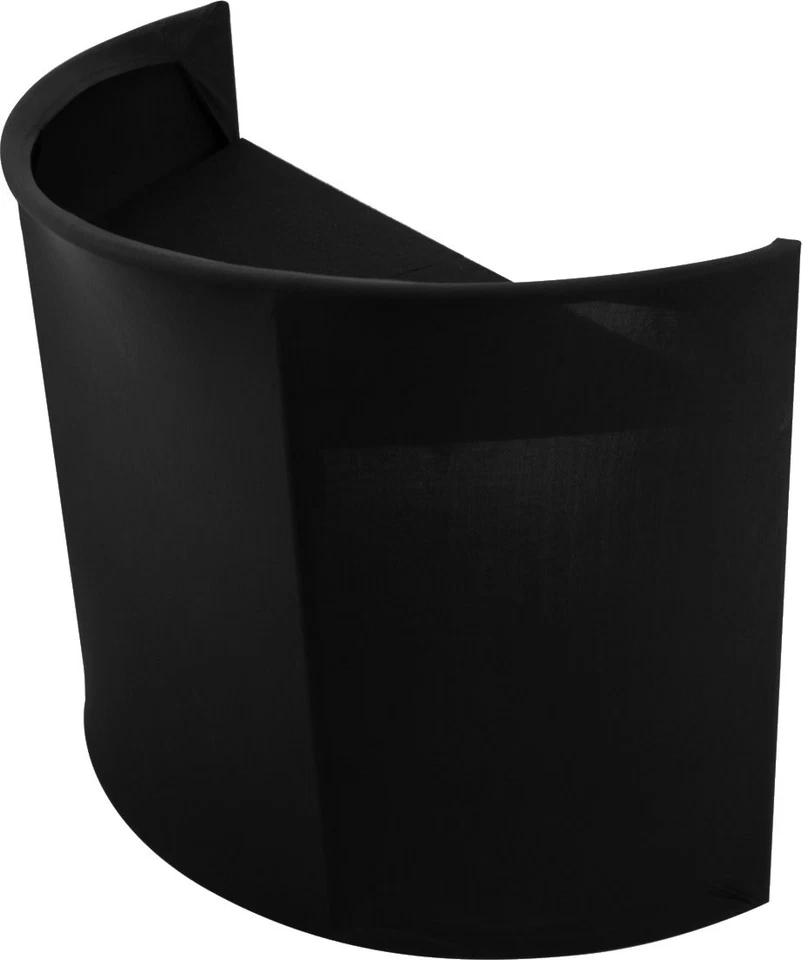 Schwarzer gebogener DJ Tisch mit Stahlrahmen für Party, Kellerbar oder Kneipe - Bild 2 von 4