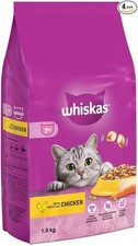 Whiskas 7+ Senior Chicken 4 x 1.9 kg Bags, Senior Dry Cat Food 4.15 per kilo