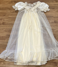 Vintage Tosca Lingerie Women's Large Bridal Peignoir Cream Sheer Lingerie Set