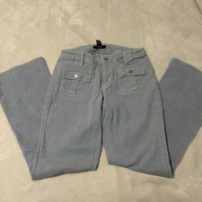 Forever 21 Women s Blue Corduroy Bootcut Pants Mid Rise Pockets Size M