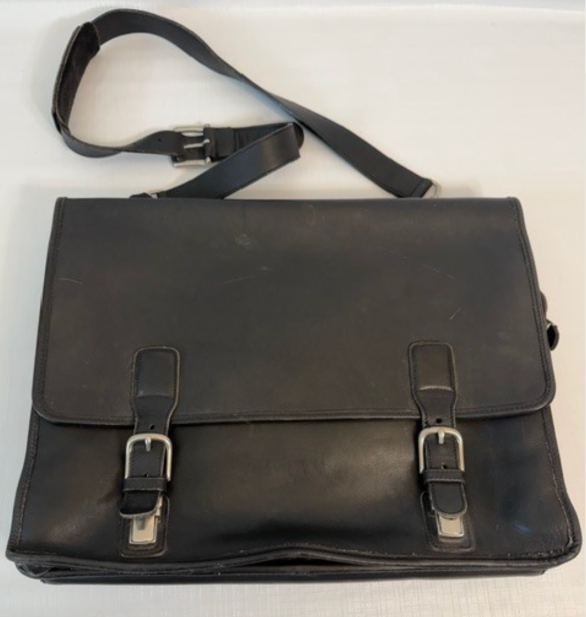 Vintage Coach 5810 Leather Briefcase Laptop Messenger Black Strap