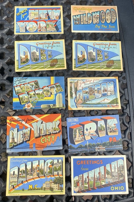 Lot Of 10 Vintage Greetings From Postcards