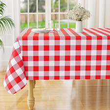 Rectangle Waterproof Vinyl Table Cloth, Buffalo Flannel Backed