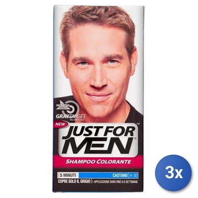 3x Just For Men Farbstoff Haare Castano