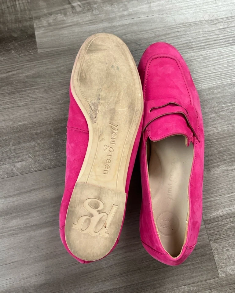 Zapatos mocasines de cuero rosa suave Paul Green para mujer talla 11 EE. UU. 8,5 UK Foto 3 de 4