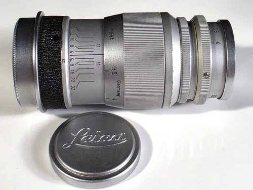 Vintage Leica Ernst Leitz Wetzlar Elmar 9cm f/4 (90mm f/4) LTM Screw Mount Lens