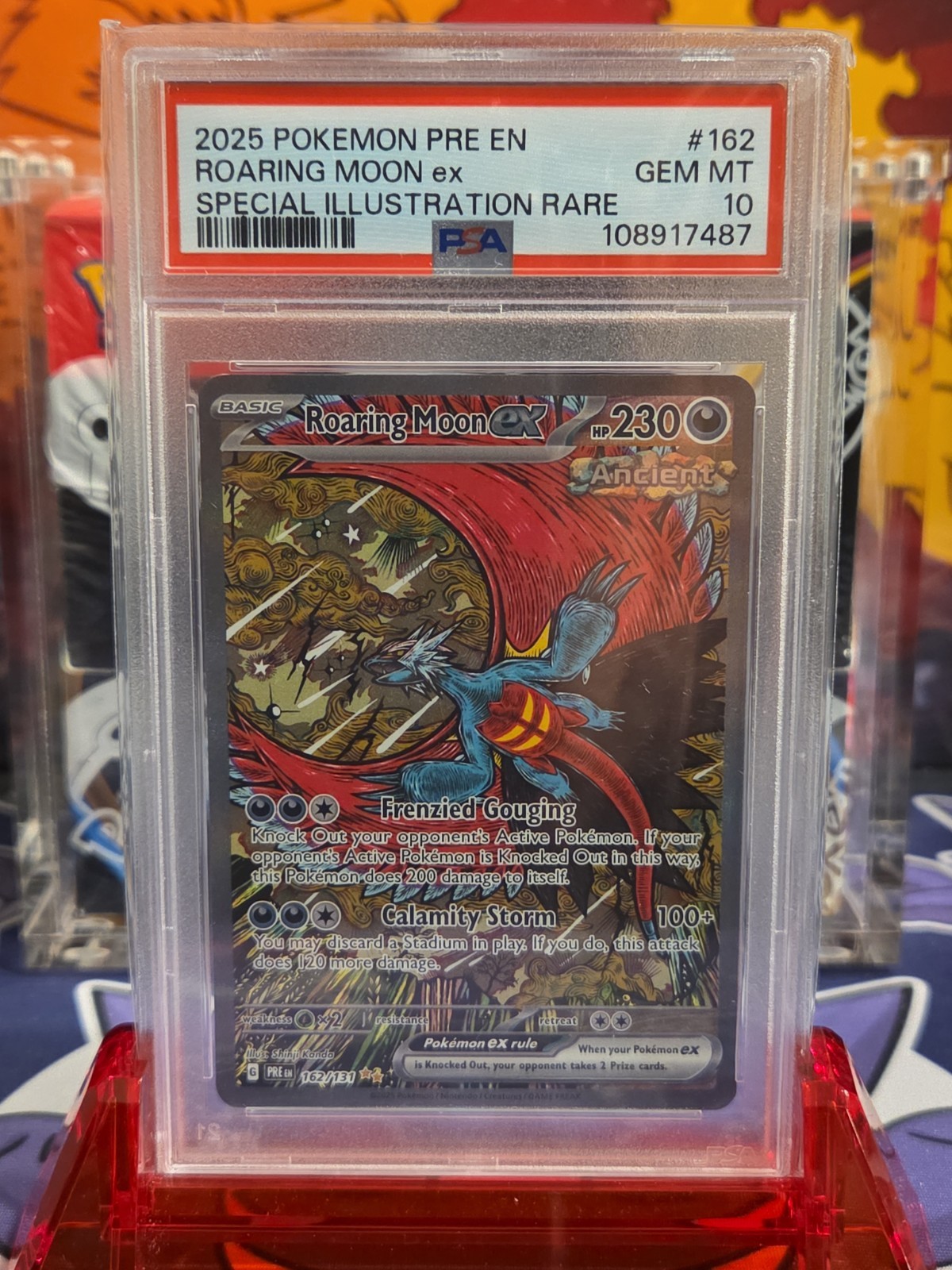 Pokémon TCG - Roaring Moon EX 162/131 - Prismatic Evolutions - PSA 10 GEM MINT🔥