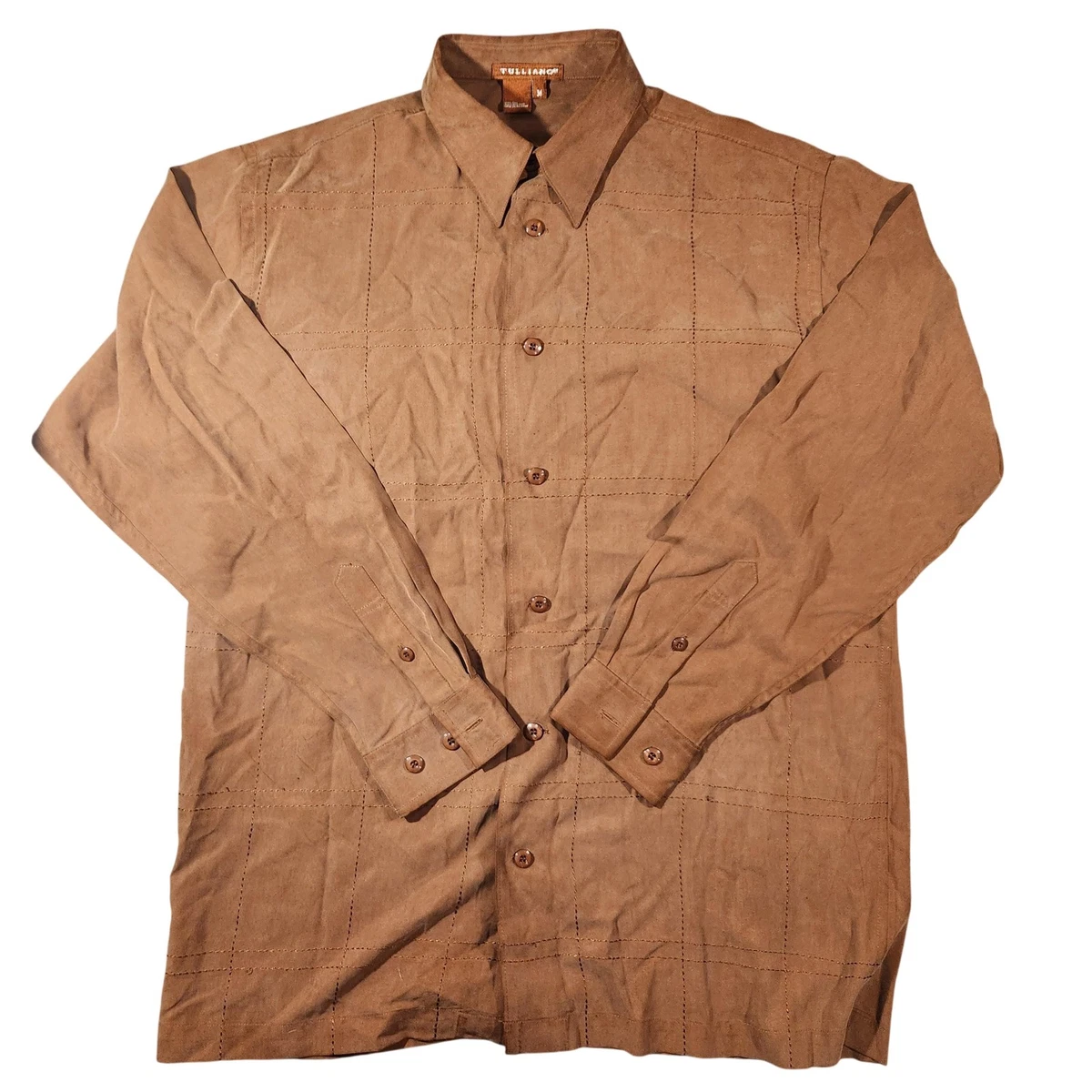 Brown 100% Silk Dress Shirts for Men for sale | eBay