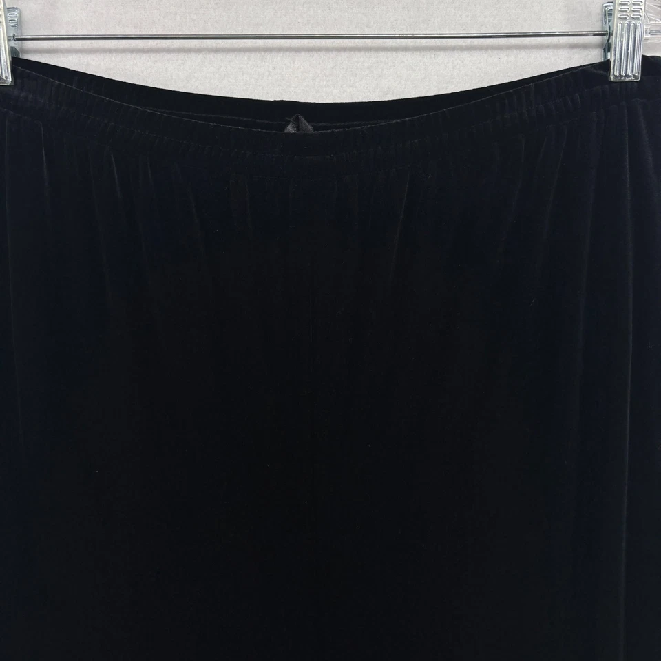 Pantalones ELLEN TRACY 12 Linda Allard Terciopelo Cintura Elástica Pull On Negro HK DE COLECCIÓN Foto 3 de 4