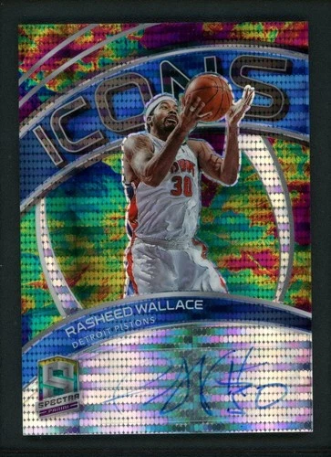 2020-21 RASHEED WALLACE 34/35 AUTO PANINI SPECTRA PULSAR ICONS AUTOGRAPHS