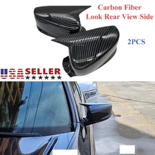 2x Carbon Fiber Look Rear View Side Mirror Cover Trim For Honda Accord 2008-2013