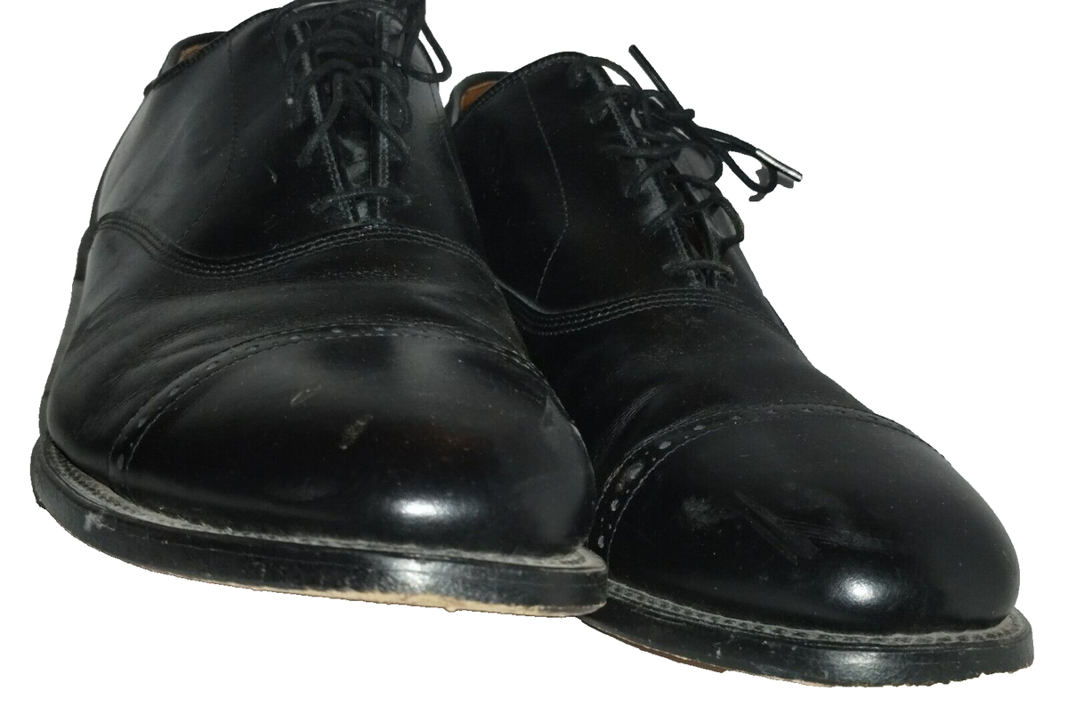Allen Edwards Size 13 B Mens Oxford Black Leather Dress 