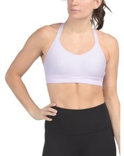 L NWT Women's Under Armour Purple Mid Impact Crossback Continuum Sports Bra