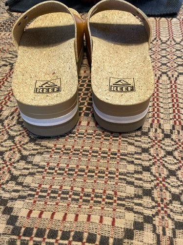REEF Damen Pantolette Plateau Sandale Kork & Stützkissen Scout Hi Plateau braun - Bild 4 von 9