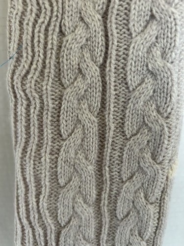 Stance Cable Knit Crew Slipper Socks Sherpa Lined Beige/Tan Size Mens 9-13 NEW - Picture 3 of 6